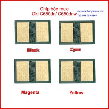 Chíp hộp mực máy in mầu OKI C650dn/ C650dnw ( Bộ 4 mầu hoặc mua lẻ mầu )