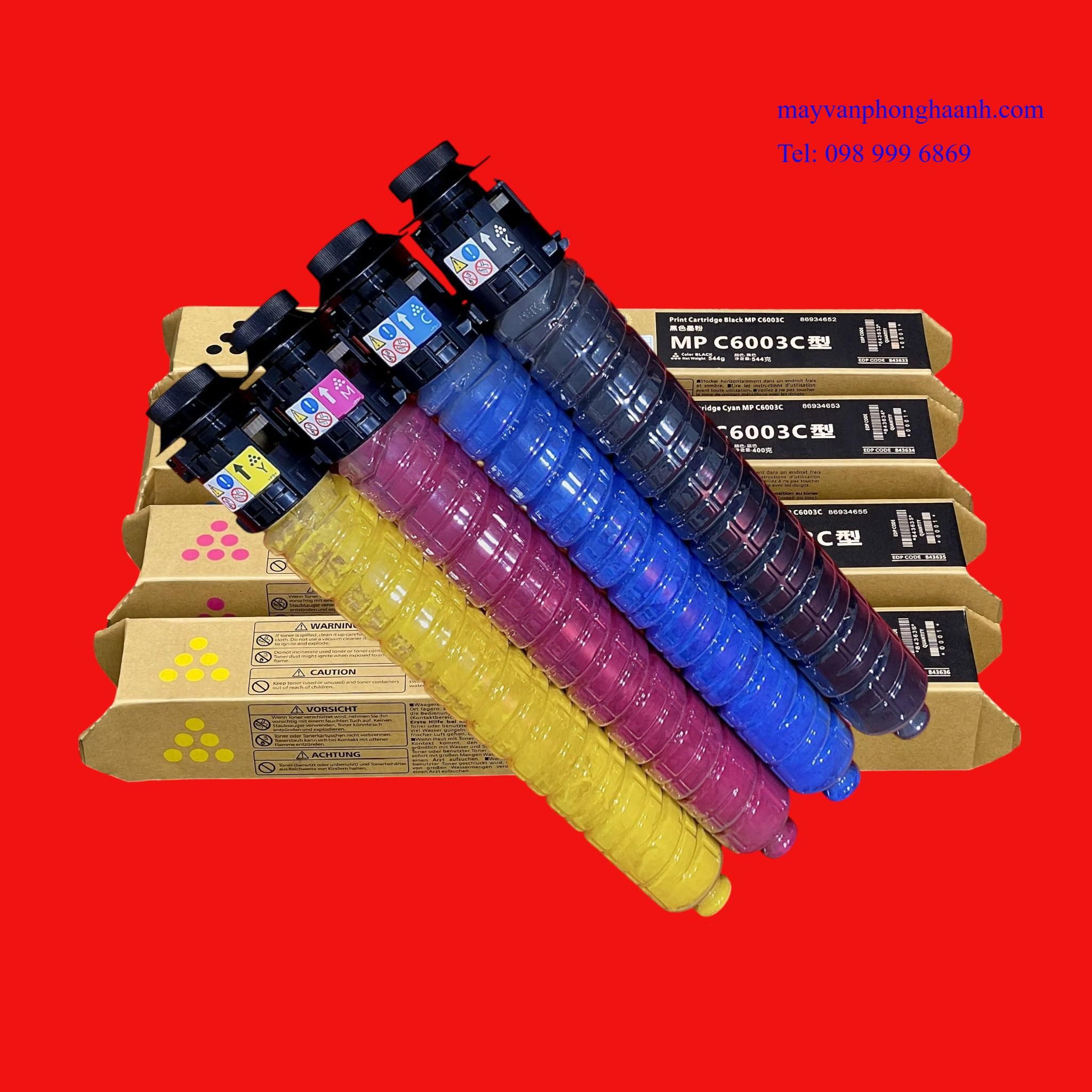 Mực máy Ricoh MP C3003/ Mực máy Ricoh MP C4503/ Mực máy Ricoh MP C4504/ Mực máy Ricoh MP C6003/ Mực máy Ricoh IM C2500/ Mực máy Ricoh IM C3000/ Mực máy Ricoh IM C5504/ Mực máy Ricoh IM C6000