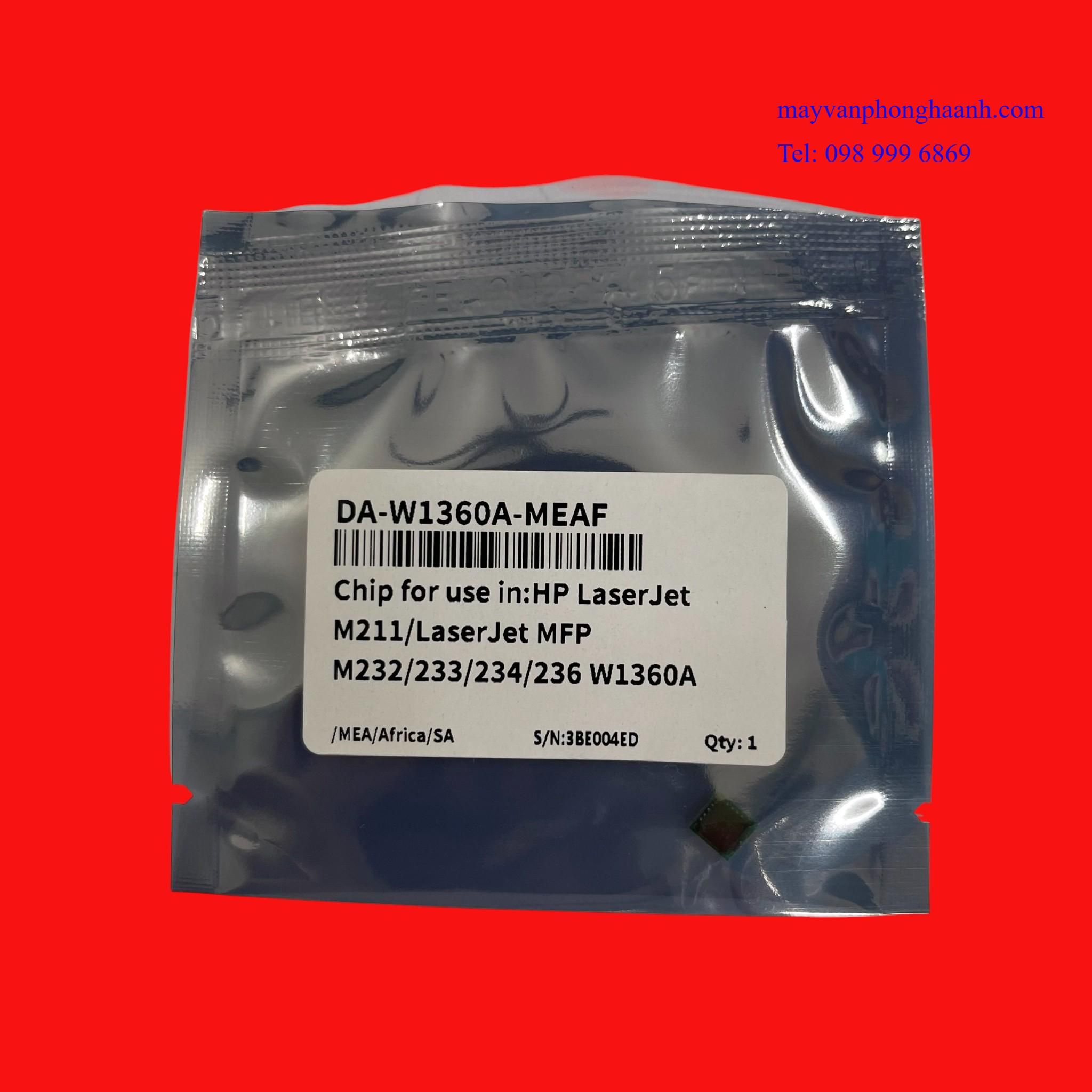 Chíp hộp mực W1360A/ Chíp 1360A/ Chíp W1360A/ Chíp hộp mực máy in HP M211d/ Chíp hộp mực máy in HP M211dw/ Chíp hộp mực máy in HP M236dw/ Chíp hộp mực máy in HP M236sdw