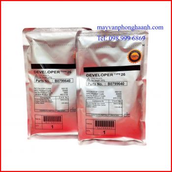 Từ Ricoh Type 26: Dùng cho máy photocopy Ricoh 1035/ 2045/ 4000/ 4001/ 4002/ 4500/ 5000/ 5001/ 5002/ 5003 ( Developer Type 26 )